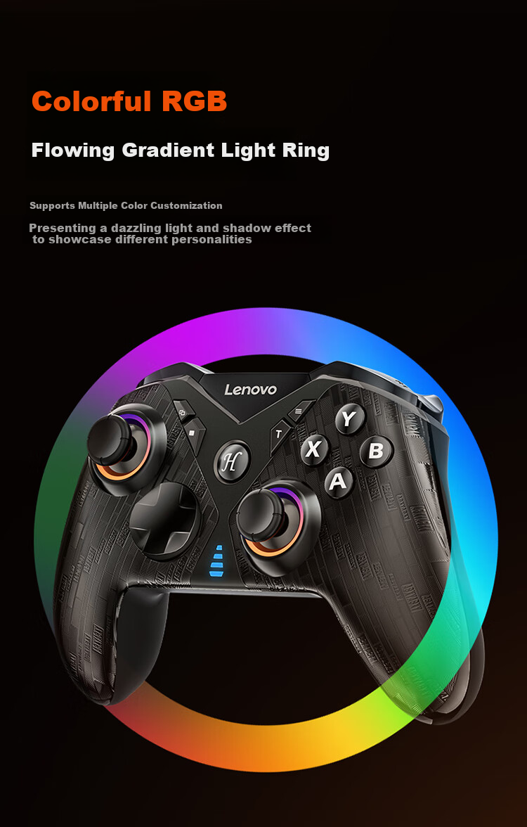 Lenovo S05 Wireless Game Controller Bluetooth Compatible with Xbox, Hall Trigger, Suitable for Switch 2, PC, Mobile Phone, Steam, Rescuer Dual Shadow Qijing Mingmo Yuanxu Zhuyou Black 15