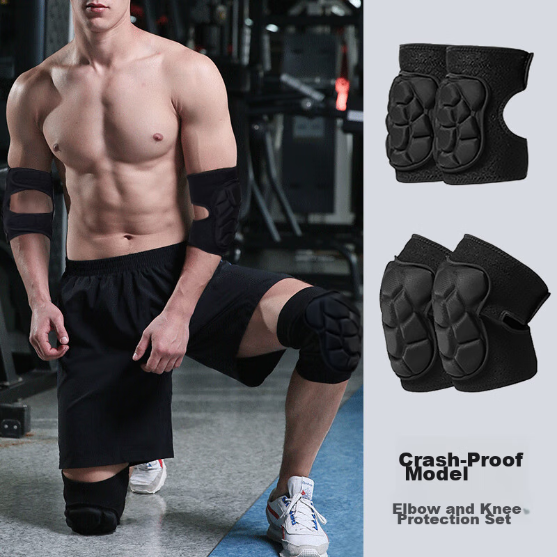 Chidong Tactical Knee And Elbow Pads for Crawling, Running, Sports Training, Thickened Set for Knee Joint Protection, Kneeling And Anti-Fall Gear