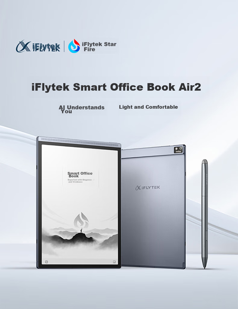 IFLYTEK Smart Office Notebook Air 2 Pro, Starlight Gold-Ink Blue, 8.2-Inch E-Reader with E-Ink Screen, Tablet Computer, E-Paper Notebook, Voice-To Functio 1