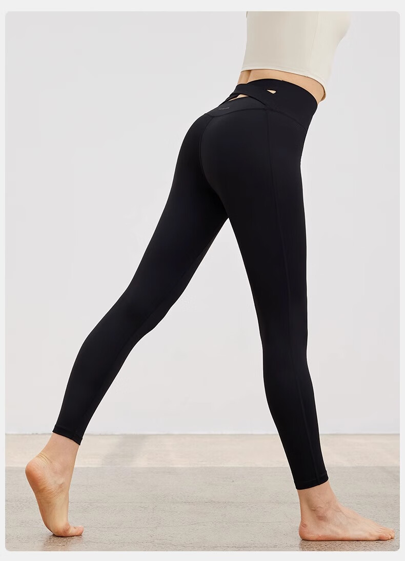 NEVER ME Yoga Pants for Women, Sports Fitness Leggings, Tight High-Waist Butt-Lifting Cycling Training Running Pants, Suitable for Outdoor Wear in Spring And Summer 23