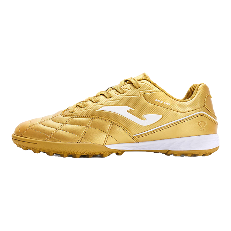 JOMA Soccer Shoes with Molded Studs for Men, Women, Adults And Youth, TF Anti-Slip Wear-Resistant Professional Competition Football Training Shoes, Red Gold, Size 39