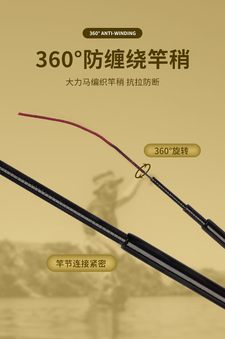 Xionghuo Zhenzhuxuan Stream Fishing Rod, 2.4m Carbon Fiber, 28 Sections, Short Section Micro Rod, Children's Fishing Pole, Portable Small Hand Rod, Platform Fishing Rod 5