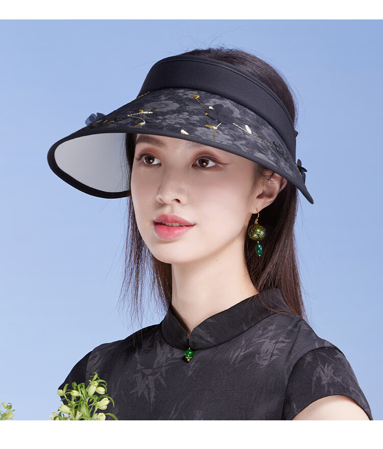 Shanghaigushi Sun Protection Hat for Women, Spring And Summer Visor Outdoor Casual UV-Resistant Sun Hat with Embroidery And Wide Brim 32