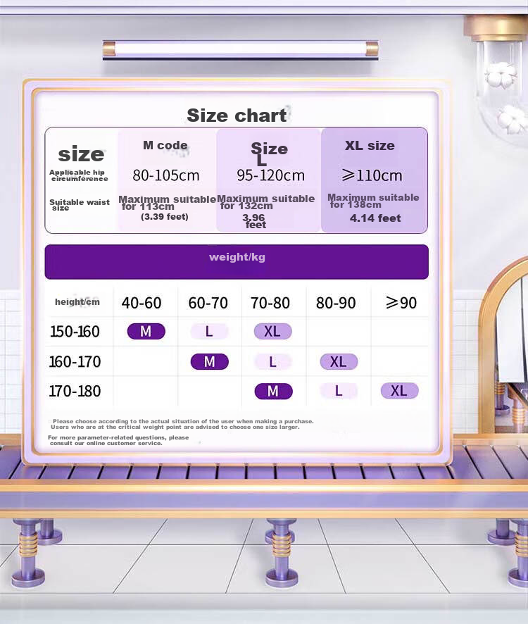 Banitore Economical Adult Diapers, Size M, 60 Pieces (Waist Circumference 85-105cm), Leak-Proof, Breathable, Heng'a 7