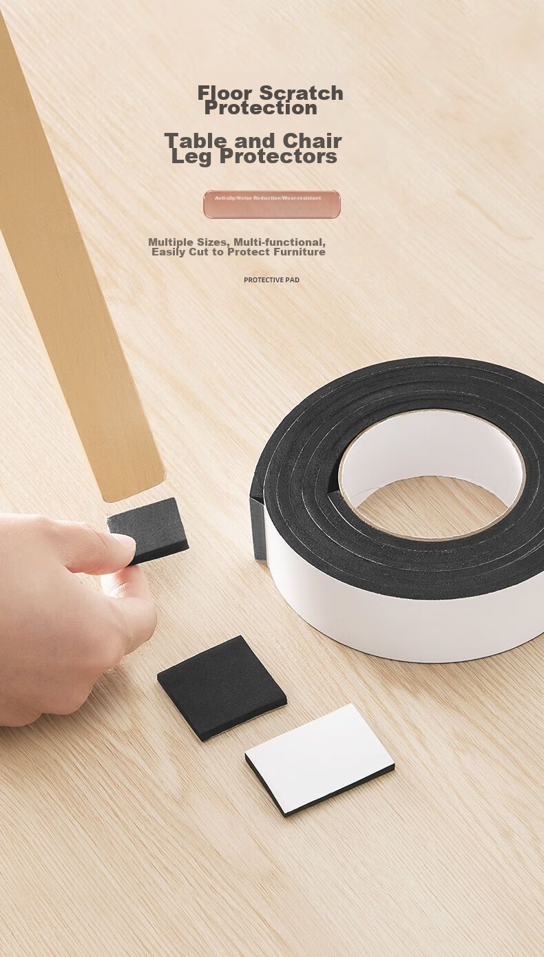 Hujia Chair Foot Pads, Non-Slip And Sound-Absorbing, Table And Chair Leg Quiet Pads, Cuttable EVA Material 1