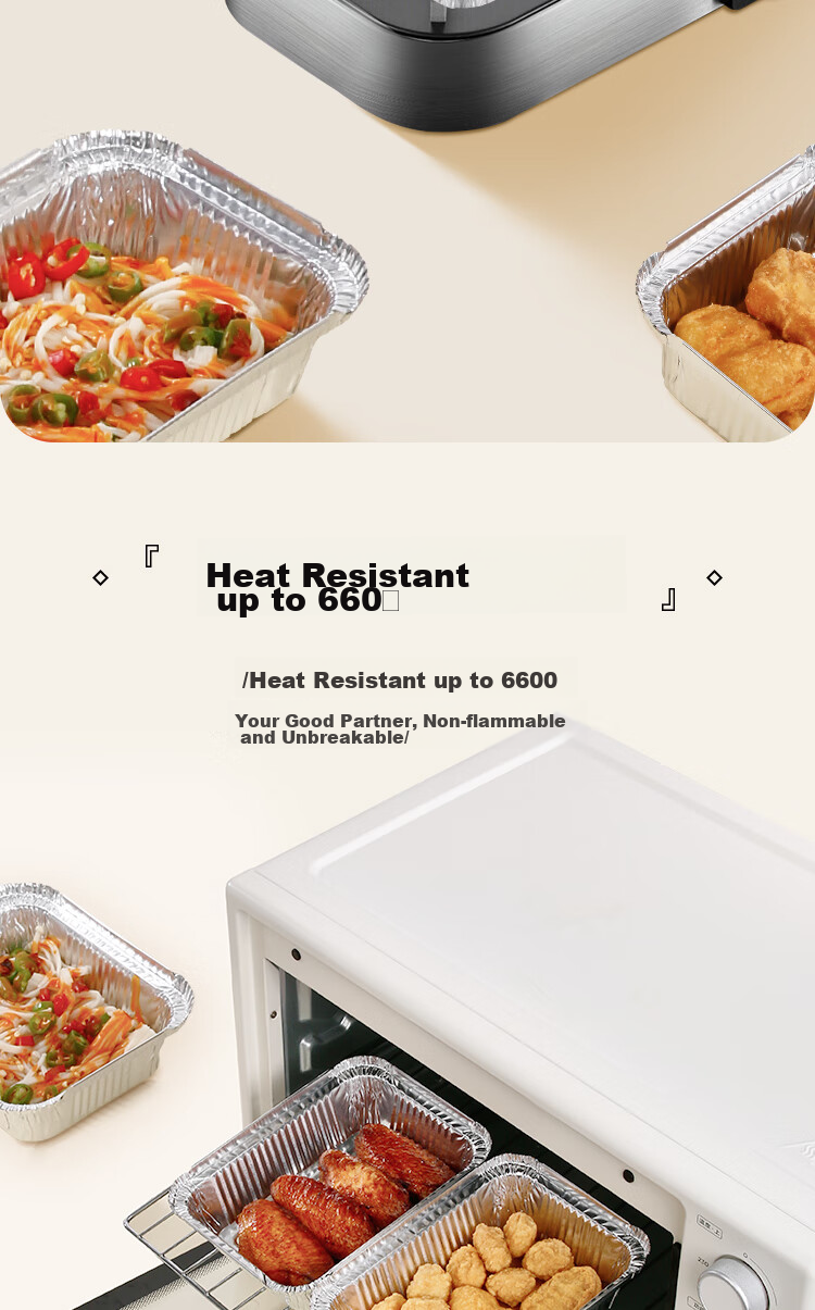YOUAO Air Fryer Aluminum Foil Trays, 450ml*30 Pieces, Disposable Food Containers, Barbecue Oven Baking Pans 8