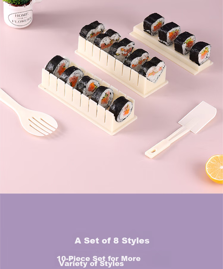 BJ Sushi Tools, Sushi Molds, Onigiri Molds, Sushi Roll Tools, Onigiri Molds, Nori Rolls Molds, 10-Piece Set 5
