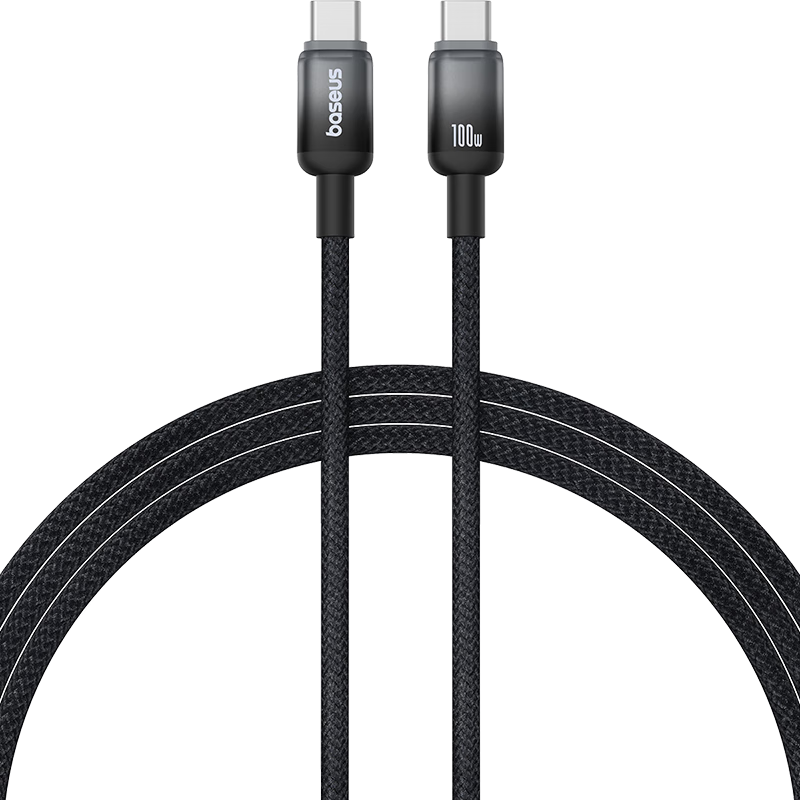 BASEUS Dual-Head Type-C Apple 18 Charging Cable, PD100W Super Fast Charging Data Cable, Compatible with Huawei, Honor, Xiaomi, IPhone17/16/15 Phones, IPad, Laptops
