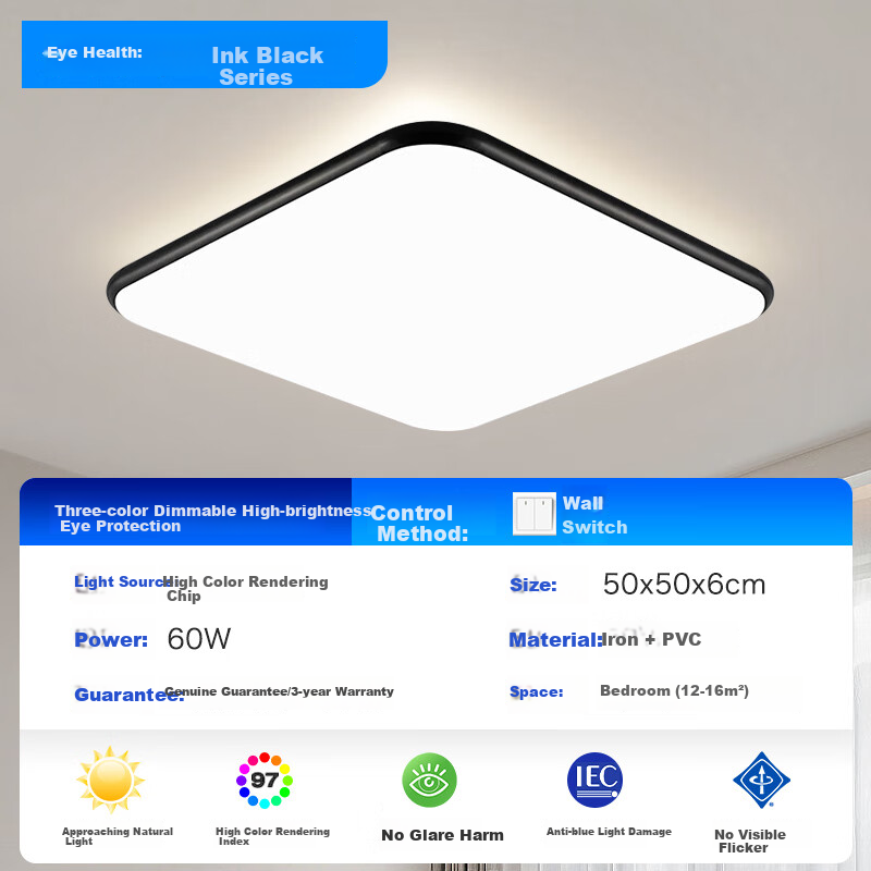 MICOE LED Ceiling Light, Bedroom Light, Whole House Living Room Lighting, Balcony Hallway Dining Room Light, Modern Minimalist Lighting Fixture
