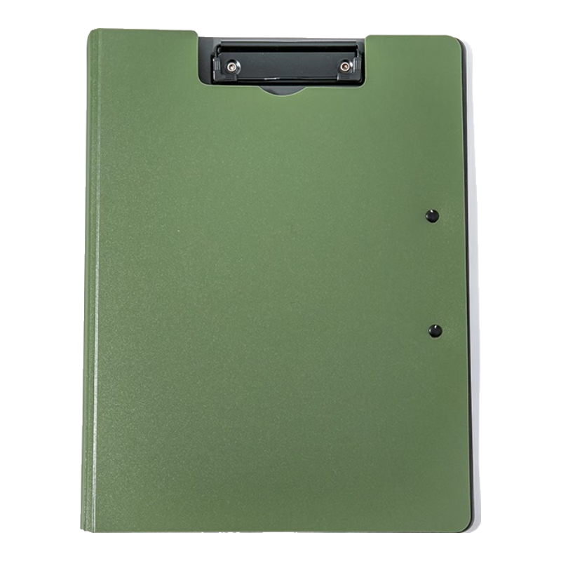 Sannianerban A4 File Folder, Document Organizer, Morandi Color Series, Student Paper Storage Folder, Business Office Supplies, Meeting Folder, Writing Pad, Stationery Clip, Double Clip - Butter Green Invoice