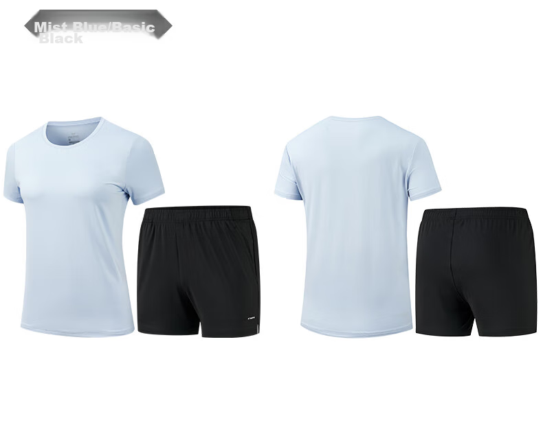361° Women's Running Outfit Set, Summer New Casual Short-Sleeve Shorts Two-Piece Set 662414001H-4 84