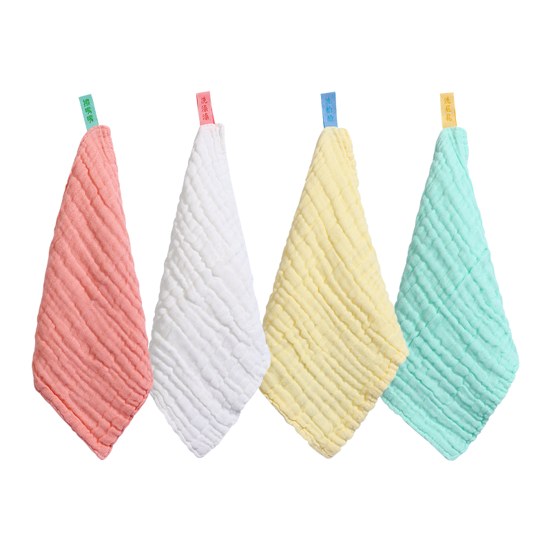 Grace Pure Cotton Gauze Towel, Baby Drool Bib, Children's Face Towel, Newborn Washcloth, 30*30cm, Pack of 4
