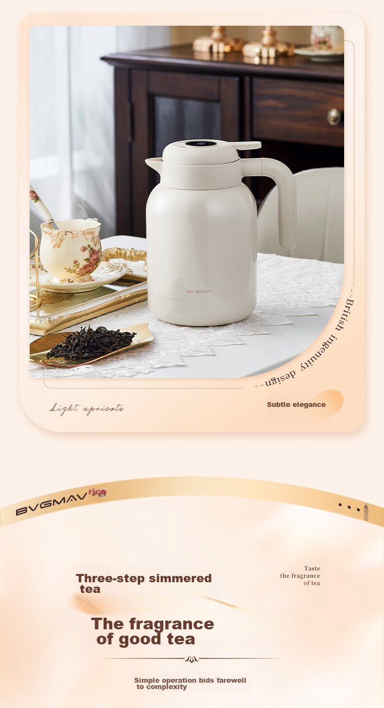 BVGMAV Outdoor Large Capacity Portable Travel Thermos Flask with Steel Stopper, Antibacterial High-End Tea Steeping Pot, 316L Stainless Steel Insulated Water Bottle 19