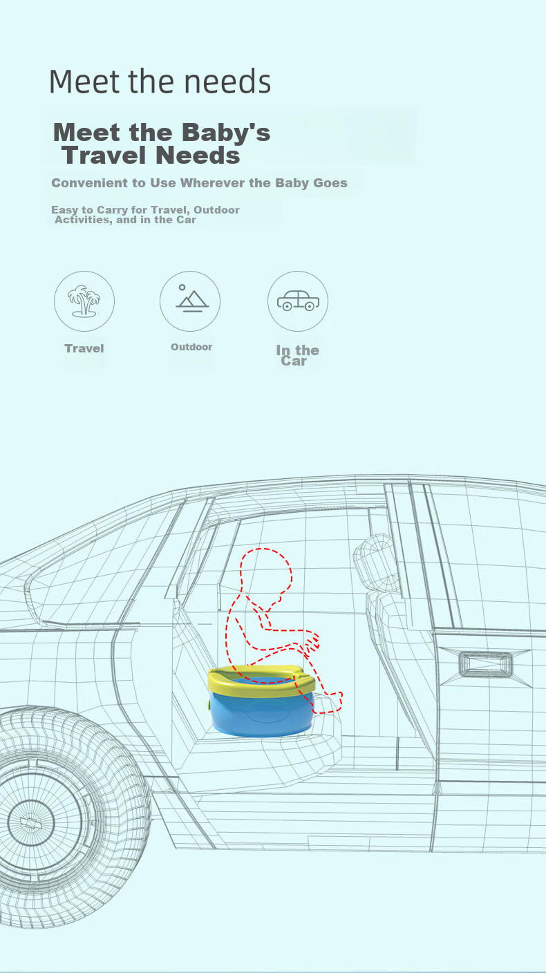 DOCTOR MA Children's Foldable Portable Toilet Travel Urinal Pot Baby Car Travel Potty Seat for Boys and Girls 1