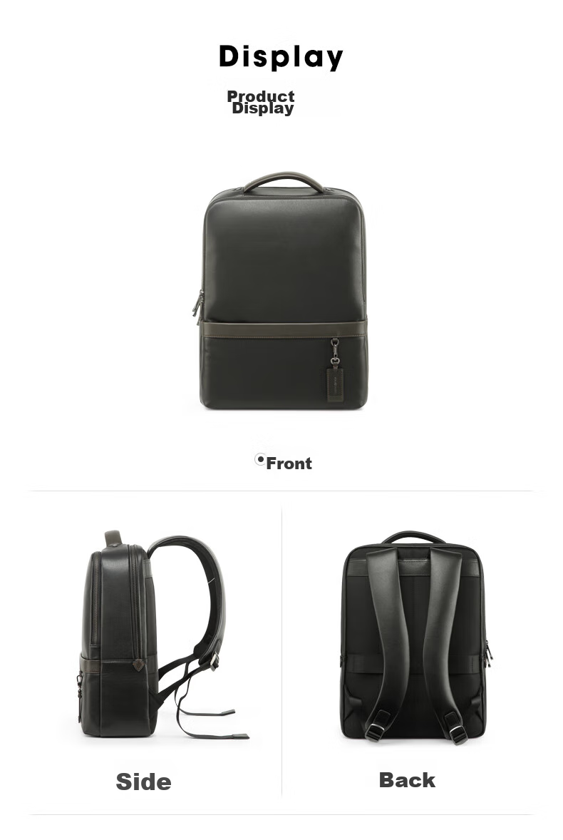 Xinxiuli Laptop Bag, New Cowhide Men's Bag, Men's Backpack, Fashionable Backpack, Black/brown, 14 Inches, BC9*09010 11