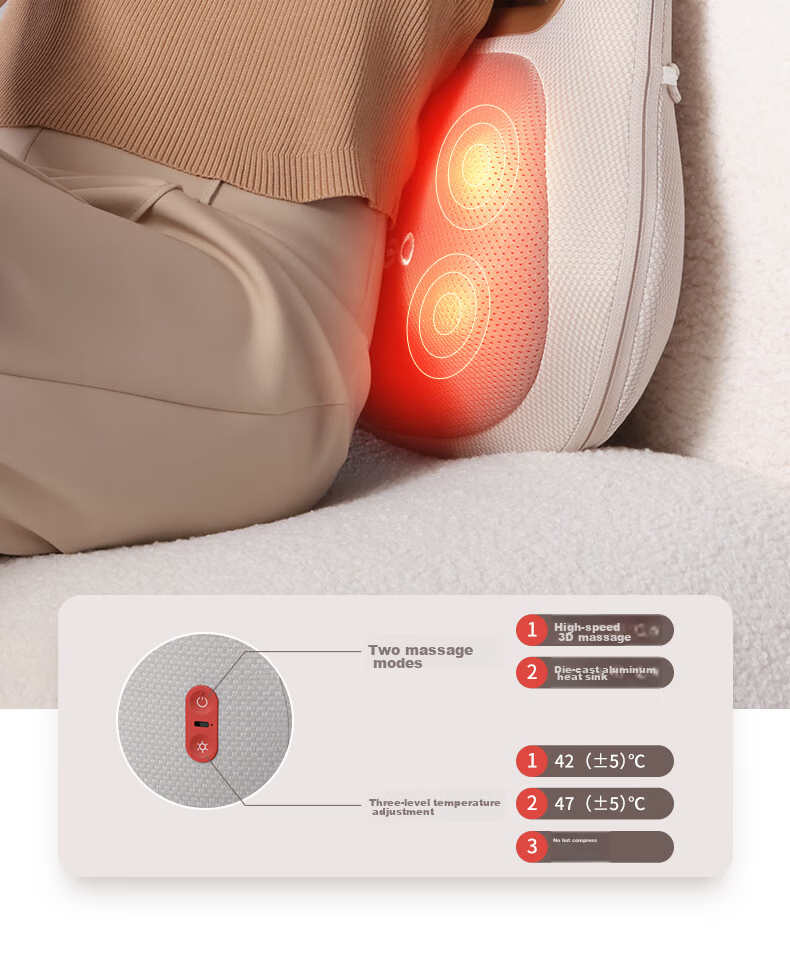 Breo Back2pro Waist Massager Back Cushion Seat Integrated Waist Back Hip Moxibustion Heat Massage Kneading Massager Sun Yingsha Edition Women's Day Gift 9