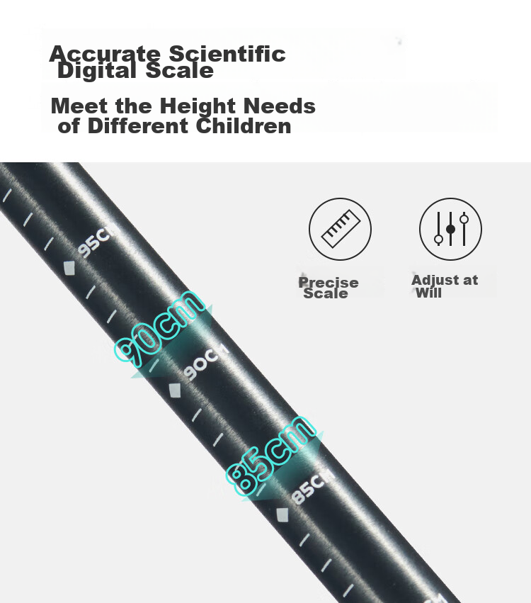 Pelliot [Qingyi AL] Children's Outdoor Trekking Pole, Aluminum Alloy Telescopic Hiking Stick, 166036026 Gree 16