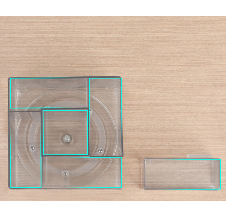 Deli Creative Rotating Pen Holder Simple Multifunctional Large Capacity Desk Organizer Storage Box Transparent PK200 11