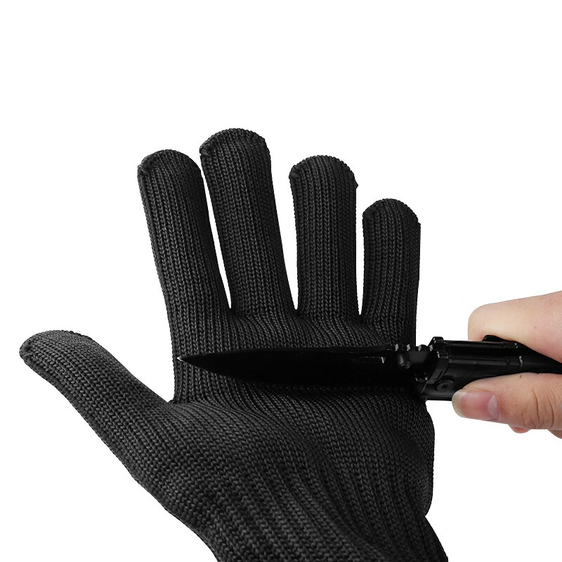 BAIGE Level 5 Cut-Resistant Gloves Steel Wire Protective Gloves Rebar Worker Wear-Resistant Labor Gloves Thickened 1 Pair CW621280