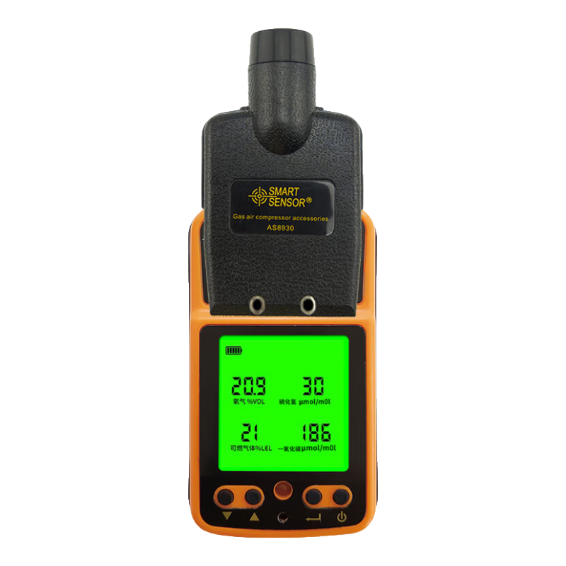 CEM Portable 4-in-1 Combustible Gas Detector Oxygen Carbon Monoxide Hydrogen Sulfide Confined Space Alarm