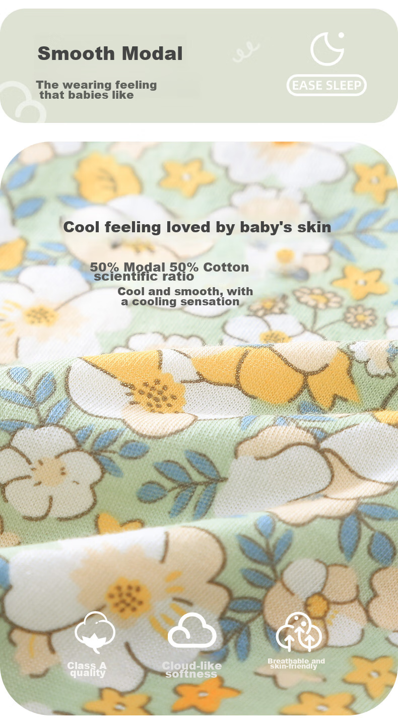 Youqi, Summer Outfit for Baby Girls, Modal Infant Clothes, Short-Sleeve Bodysuit, Lightweight Summer Dress, Sweet And Cute Romper 2