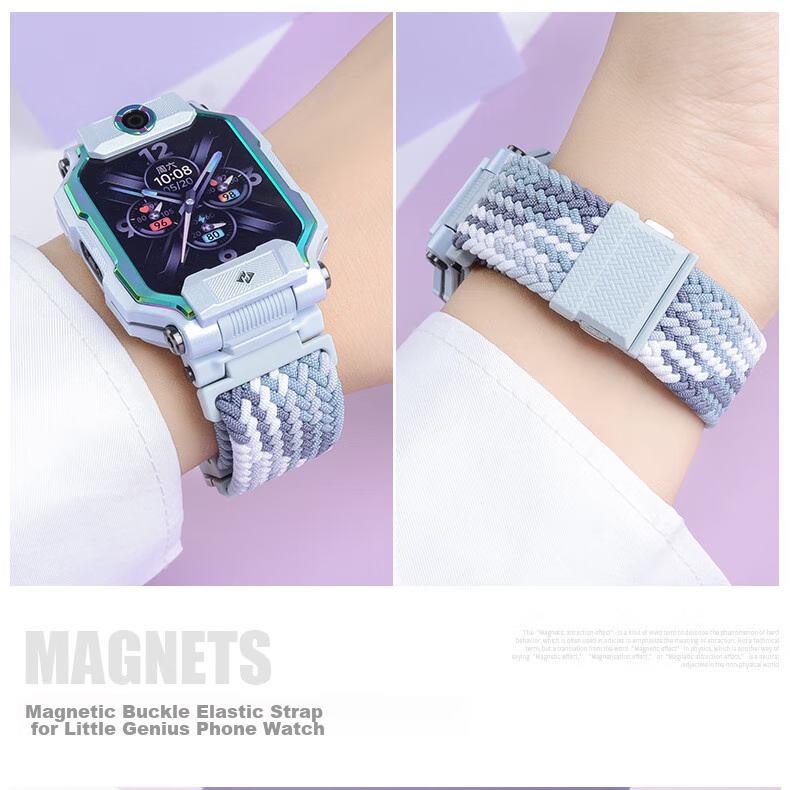 Watchbond Compatible with Xiaotianc Z8 Children's Smartwatch Strap, Suitable for Z10/Z9/Z8A/Z7/Z6/Z5 Braided Magnetic Clasp Watchband, Replacement for Q2A/Q1R/D3 Y01A Wristband 21