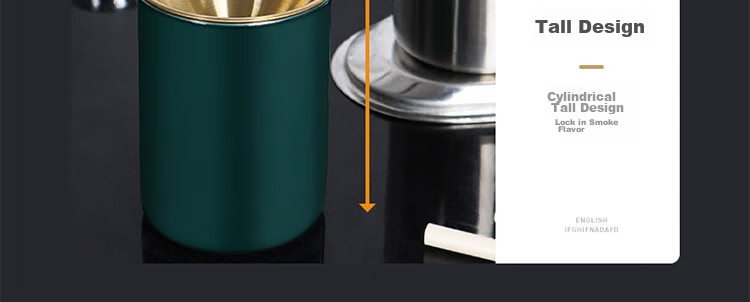 Jidukongjian Thickened Windproof And Ash-Proof Stainless Steel Ashtray, Home Office Desk Decoration, Dark Gree 25