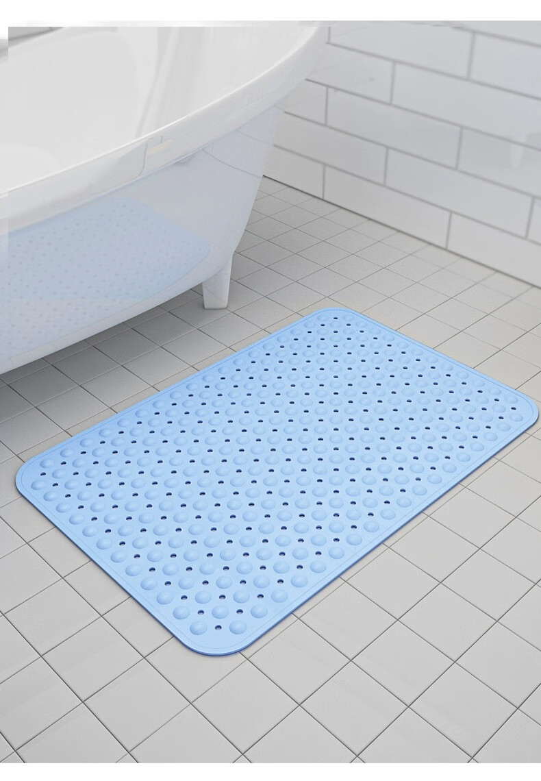 FARLEEHOMES Bathroom Non-Slip Mat, 80*120cm Floor Mat, Shower Room Foot Pad, Thickened with Suction Cups, Dark Gray Color 9