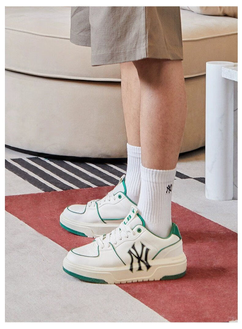 MLB Official Casual Sneakers for Men And Women, Thick-Soled Height-Increasing Shoes, Sports Footwear, 3ASXCA12N-50IVS, Size 235 4