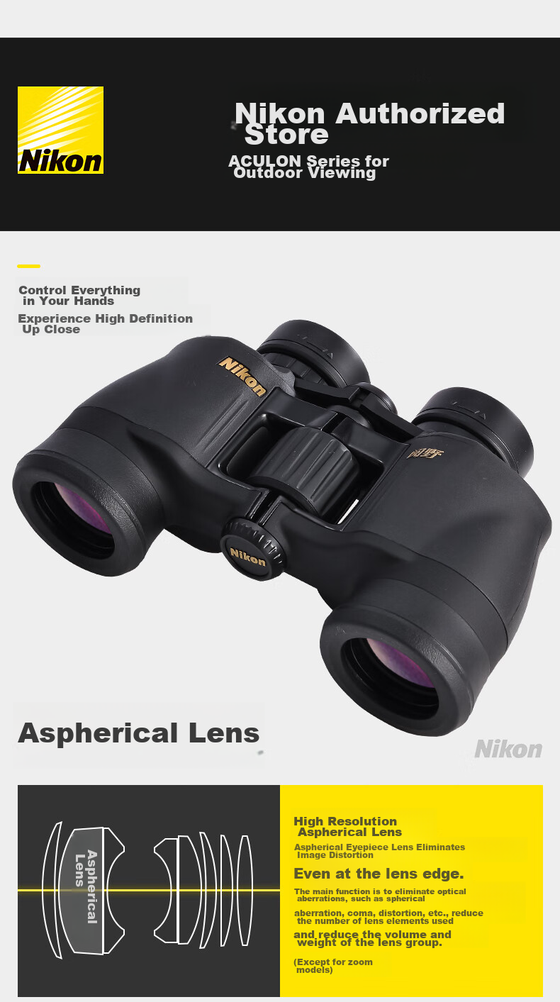 Nikon Binoculars, High-Definition, Nitrogen-Filled, Waterproof, Low-Light Night Vision, Outdoor Concert Viewing Glasses, Yeye SX 16X50 3
