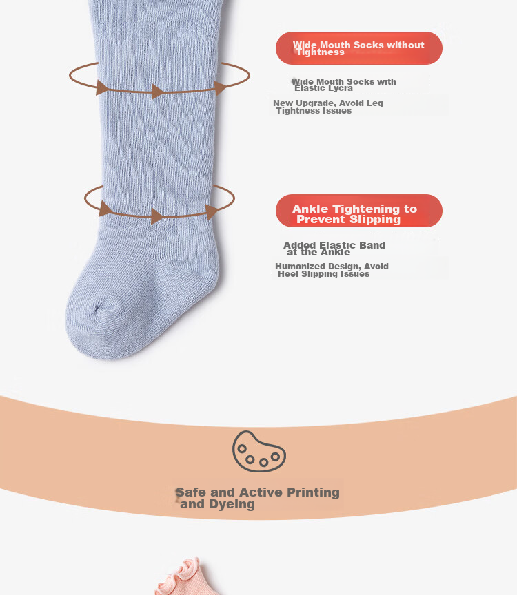 Niduoxiong Baby Socks, Spring And Summer Mesh Cotton Socks, Children's Socks, Thin Summer Style, Over-Knee Socks for Infants, 6-12 Months 8
