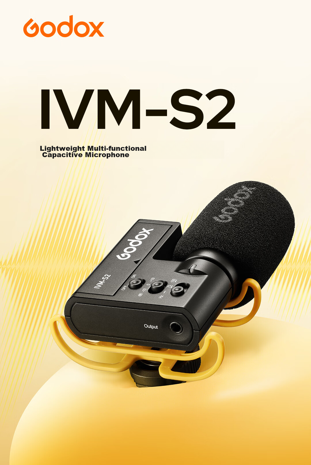 Godox IVM-S3 Lavalier Microphone with One-Key Noise Reduction for Video Recording, Vlog Audio Capture, Stereo Interview, Conference, Heart-Shaped Directional Condenser Microphone 1