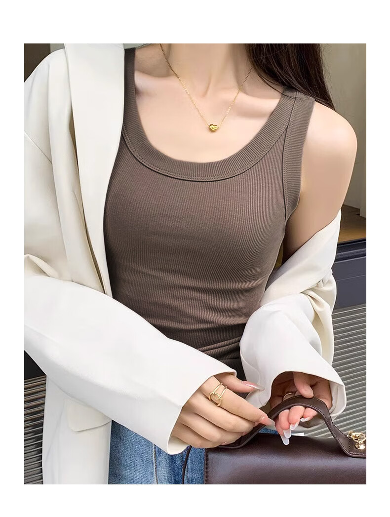 MiiOW Women's Modal Ice Silk Cooling Camisole with Chest Pad, Summer Backless Tank Top for Layering and Outerwear 16