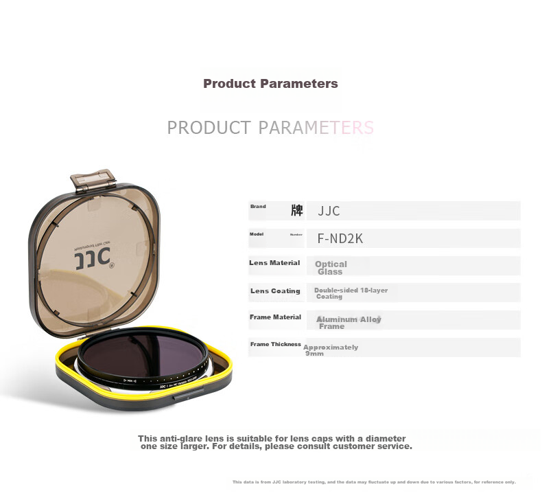 JJC [11 Adjustable Stops] ND Filter 55mm Neutral Density Filter ND2-2000 Variable, Suitable for Canon R10 R7 Nikon Sony A7m4/m3 A6700 Fuji X-Tonle 3
