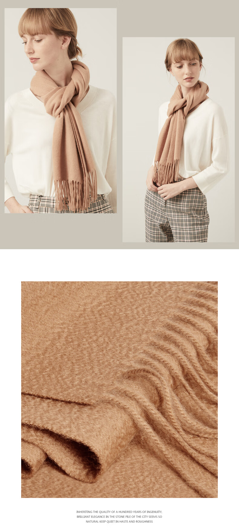 Hengyuanxiang Scarf for Women, Autumn And Winter Pure Wool Neck Warmer, Birthday Gift for Mothers And Elderly, Corporate Annual Meeting And National Day Festival Gift Box Set 20