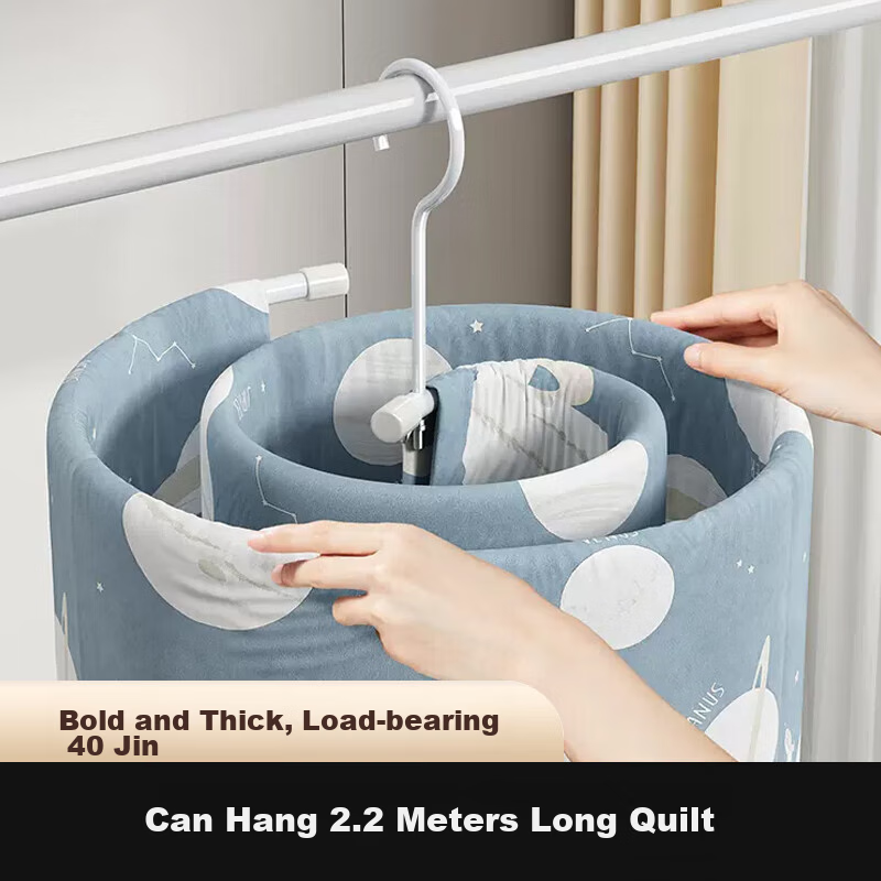 YOUQIN Spiral Clothes Drying Rack for Balcony And Home Use, Large Round Rotating Hanger for Sunbathing Bedsheets And Quilts