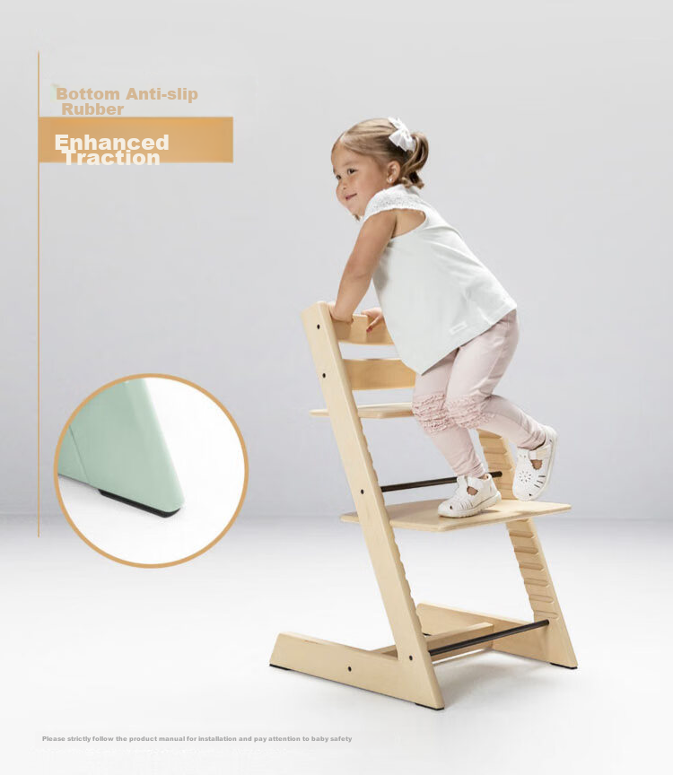 Stokke Growth Chair, Multifunctional Baby High Chair Learning Seat, TT Five-Piece Set with Free Cushion - Glacier Gree 23