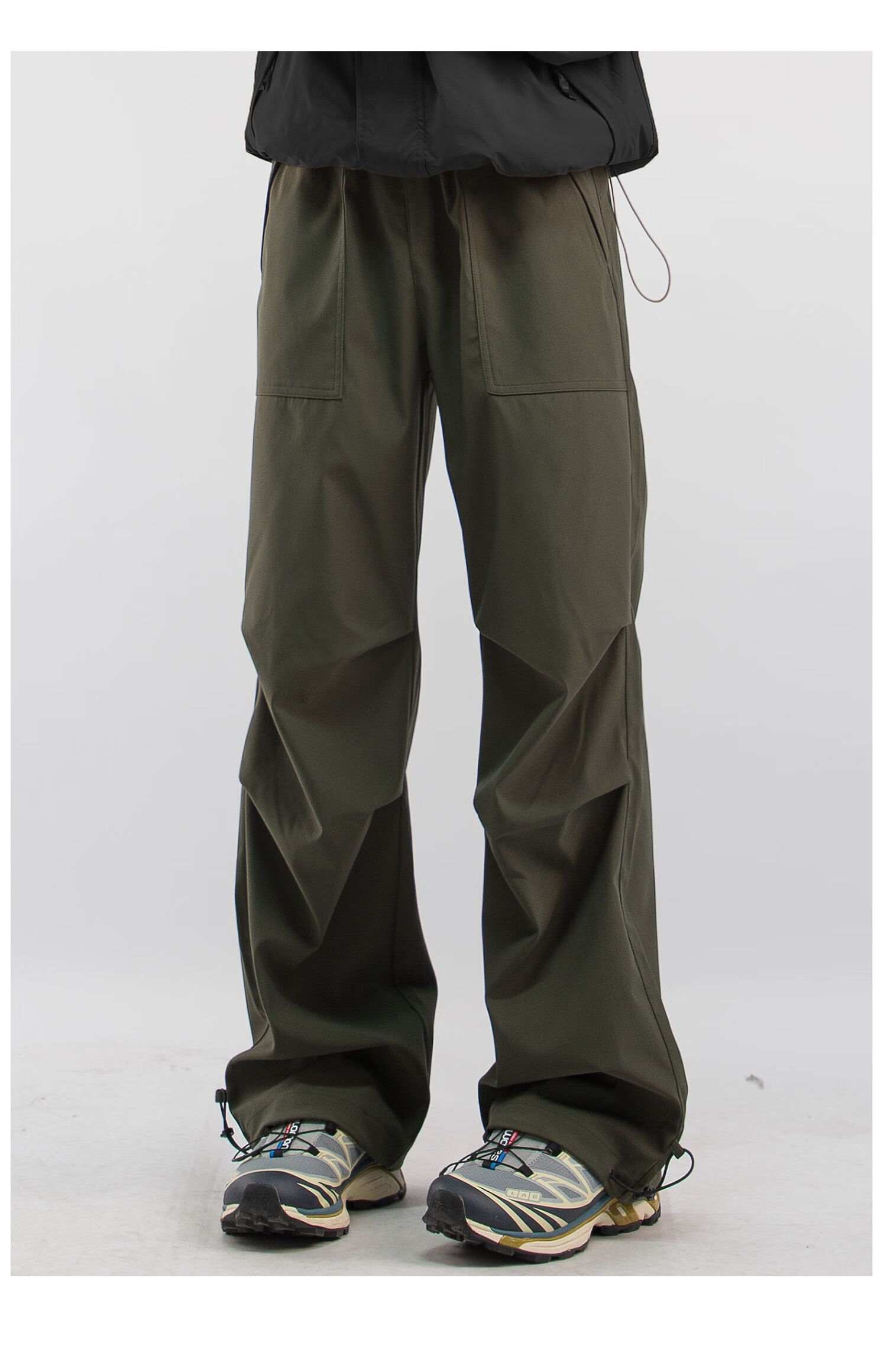 CLOR Outdoor Work Pants for Men, Spring And Summer Style, Windproof Sports Hiking Assault Casual Straight-Leg Trousers, CL52 Black M 17