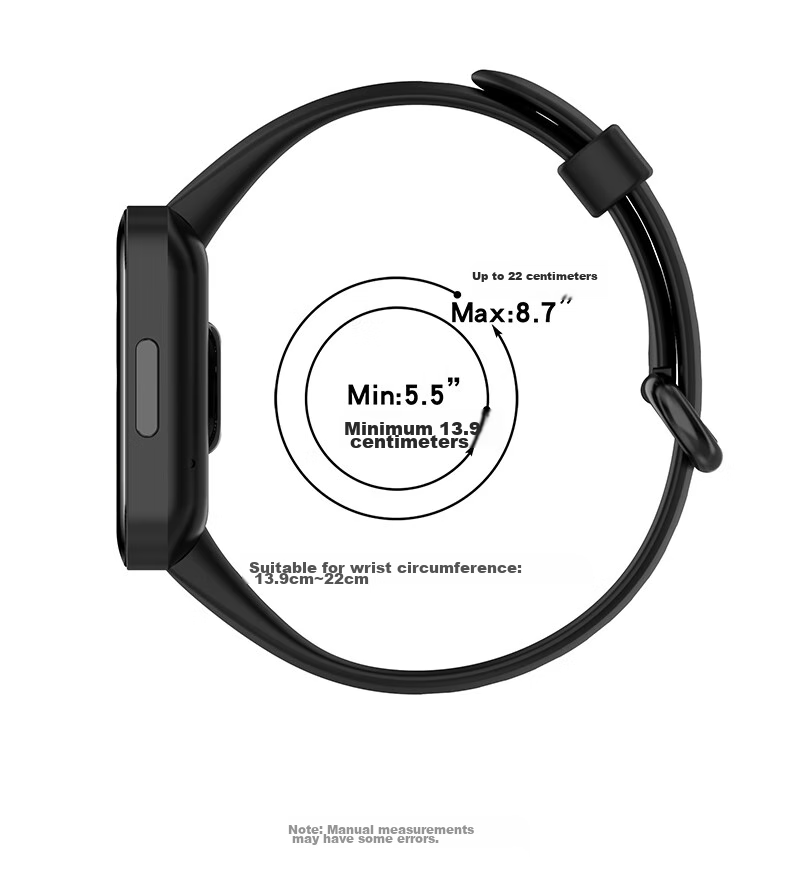 KMaxAI Compatible Silicone Watch Strap for Redmi Watch NFC Version Smart Sports Watch Band for Xiaomi Lite, Colorful Dopamine Fresh Replacement Wristband, Elegant Black 6