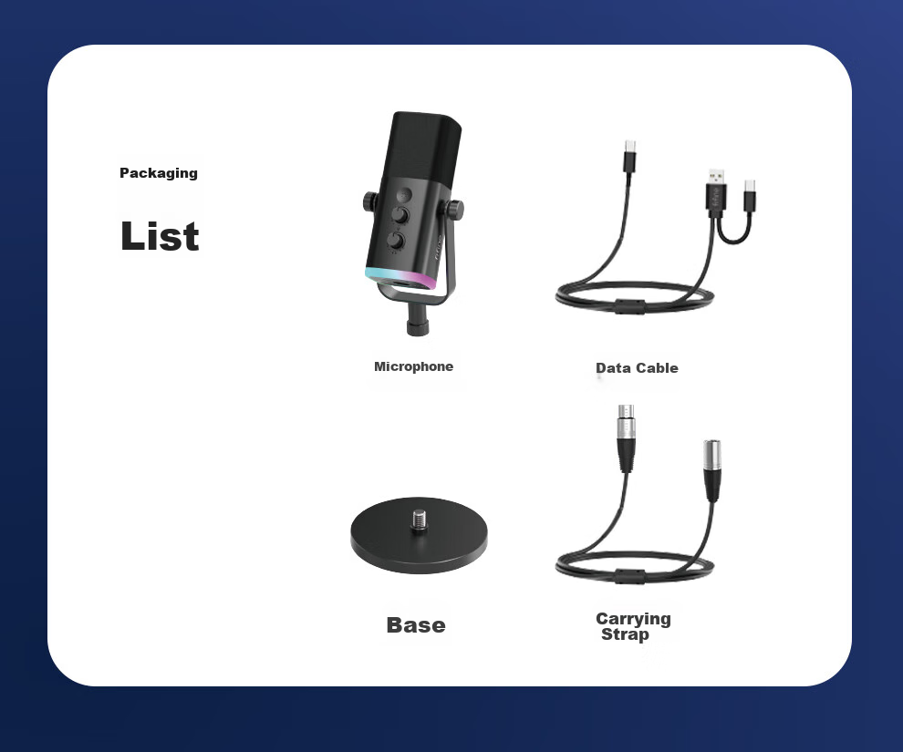 FIFINE Dynamic Noise-Cancelling USB Computer Microphone for Desktop Streamers, Live Streaming, Gaming, Recording, Karaoke, Video Use, with External Sound Card Support, Desktop RGB Microphone, Wired Microphone AM8 Black 25