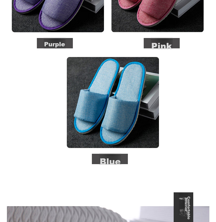 BWNK Premium Disposable Slippers for Star Hotels, Extra Large Thick Sole, White Trim, Pack of 5 5