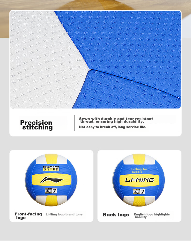 Li-Ning Volleyball, Size 5, for Middle School Entrance Exam, Lightweight And Soft, Gentle on Hands, Exam Training Standard Volleyball, Children's Soft Style 9
