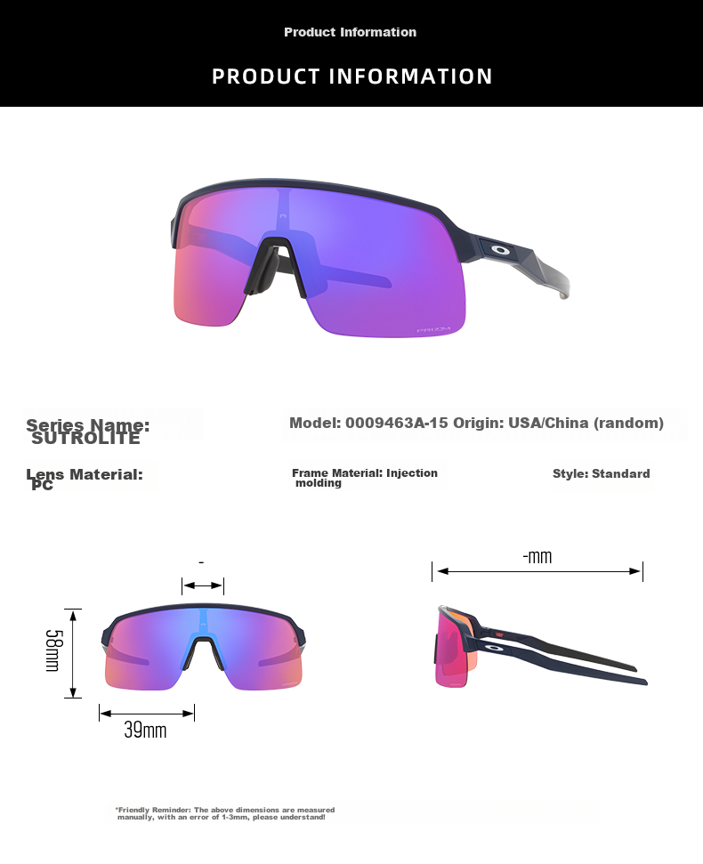 OAKLEY Sports Sunglasses, Running Glasses, Windproof Glasses, Cycling Glasses, SUTRO LITE 0OO9463A 2