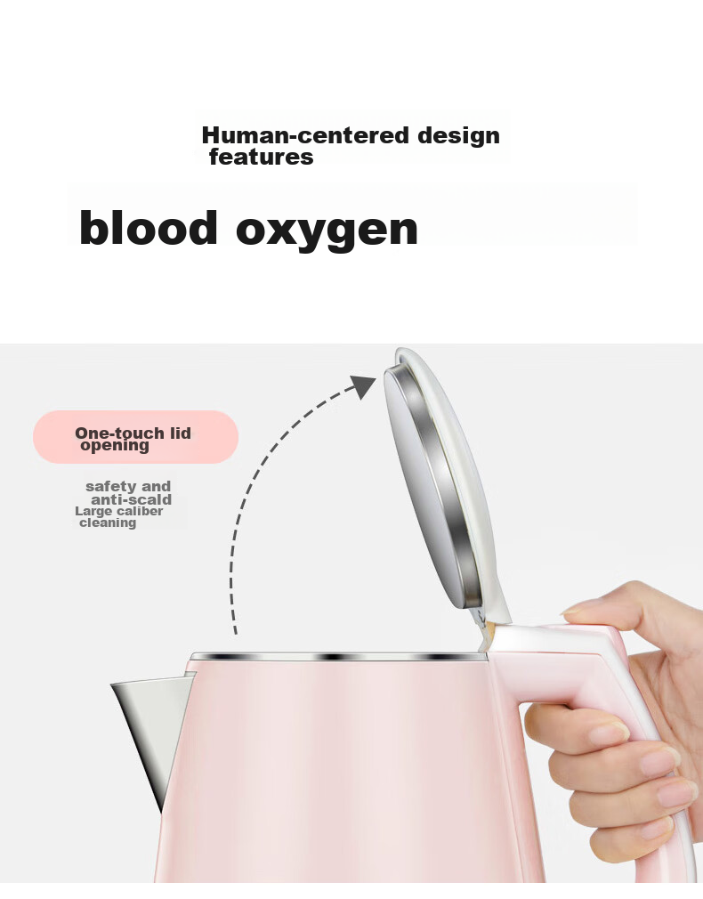 Joyoung Electric Kettle, Double-Layer Anti-Scalding 304 Stainless Steel, Large Capacity Household Water Boiler without Glue, K15-F626 15