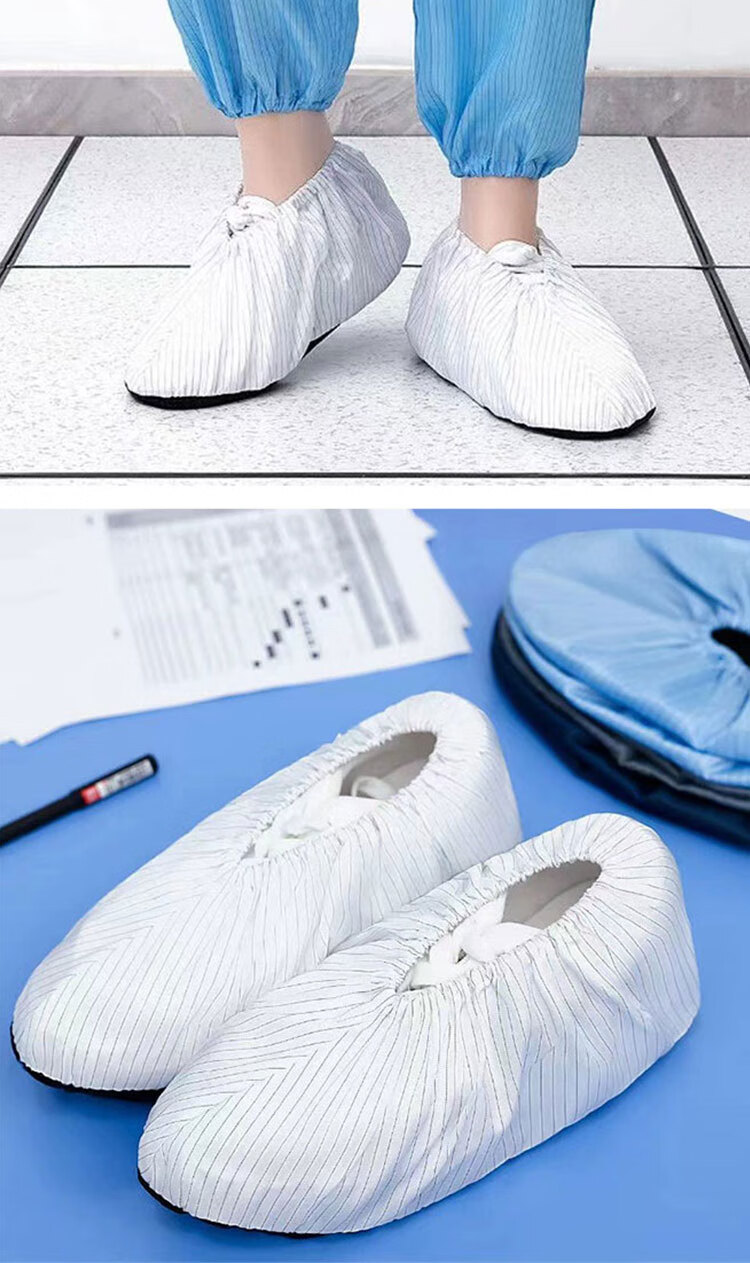 Yanmeier Anti-Static Shoe Covers, Thickened Non-Slip Soles, Breathable Dust-Proof Covers for Students' Computer Rooms, Laboratories, And Cleanrooms 9