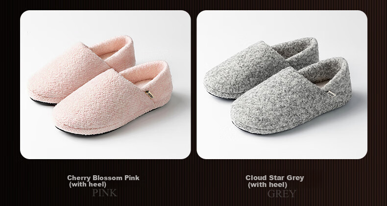 NEIBO [Super Warm Wool] Latex Cotton Shoes, Winter Full Coverage Heel, Odor-Resistant, Indoor Comfortable Home Slippers, Men's Gray, Size 40 4