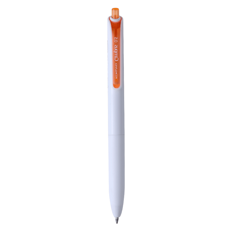 KOKUYO Campus Retractable Gel Pen, High School Entrance Exam Colorful Quick-Drying Ink Pen, 0.5mm Signing Pen, Orange Ink, 1 Piece, WSG-PR3055YR