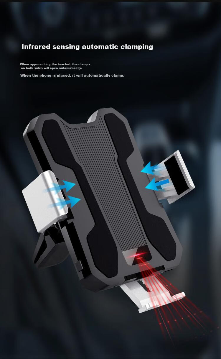 ESCASE Car Wireless Charging Dock, Fast Charging Car Air Vent Mount, Compatible with Apple 15 And Xiaomi 14 Phones 4