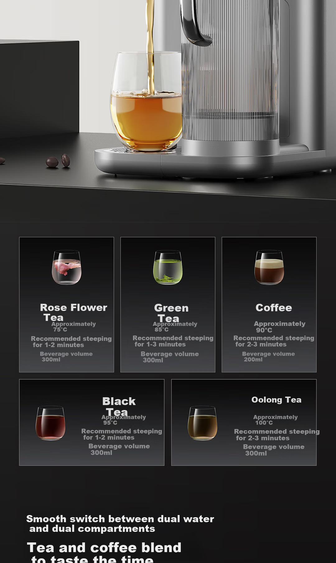 Joyoung Desktop Water Purifier, Instant Cooling And Heating Tea And Coffee Extraction Home Drinking Machine, Six-Year No-Change Cartridge, Strontium-Rich Mineralized Water, No Installation Required RH680 11