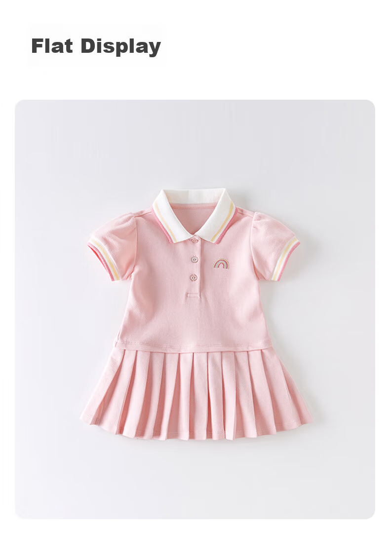 DAVE & BELLA [Soda Cotton] Summer Girls' Dress, Baby Polo Dress, Girl's Princess Dress, Children's Skirt 11